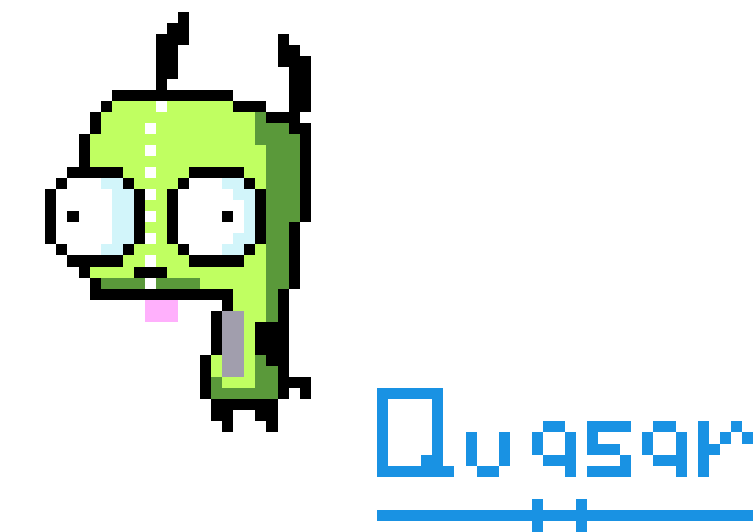 Pixelated Green Robot Character