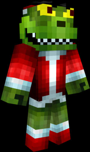 Pixelated Grinch Character