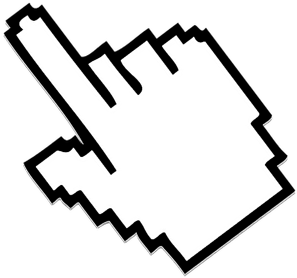 Pixelated Hand Cursor Icon