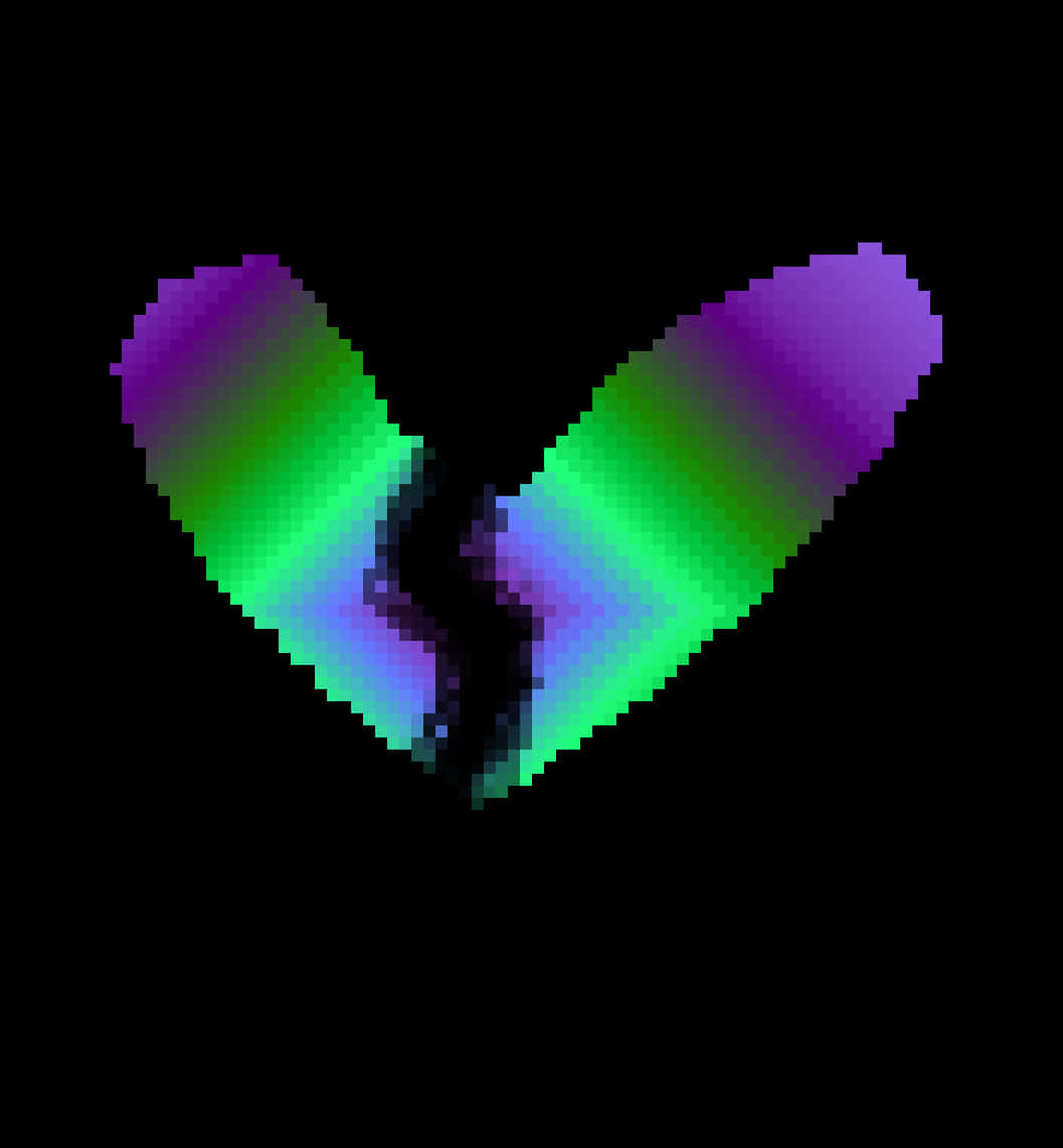Pixelated Heartbreak PNG with transparent background