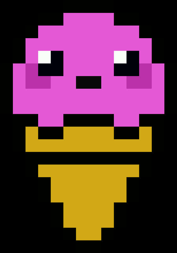 Pixelated Ice Cream Cone