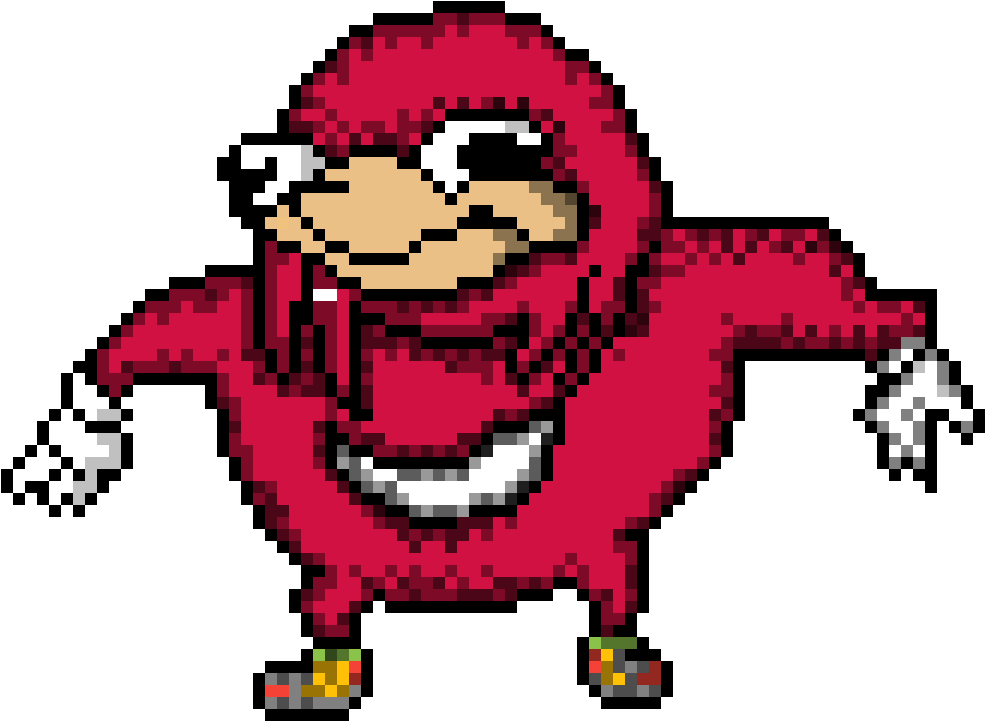 Pixelated Knuckles Character Art