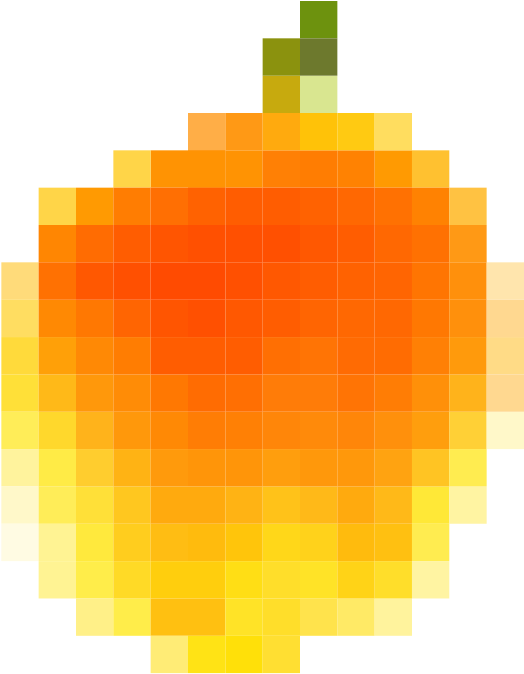 Pixelated Mango Artwork PNG with transparent background