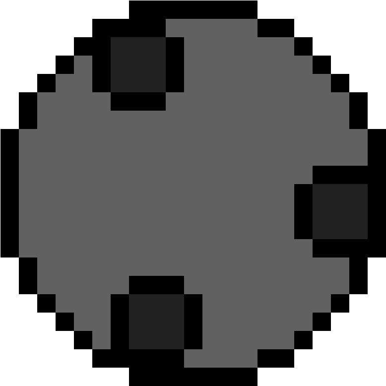 Pixelated Meteorite Icon