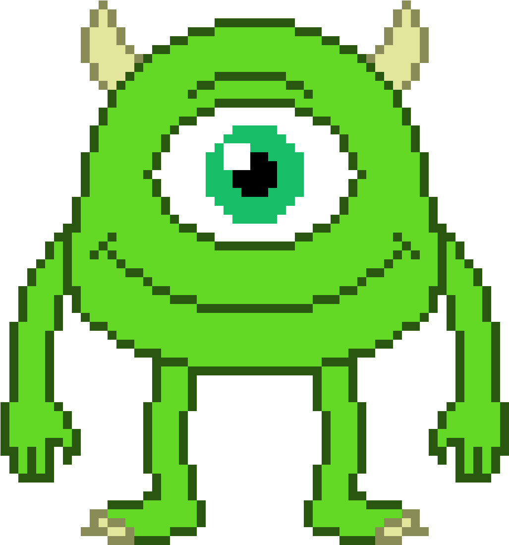 Transparent Mike Wazowski Png - Mike Wazowski Pixel Art, Png Download PNG with transparent background