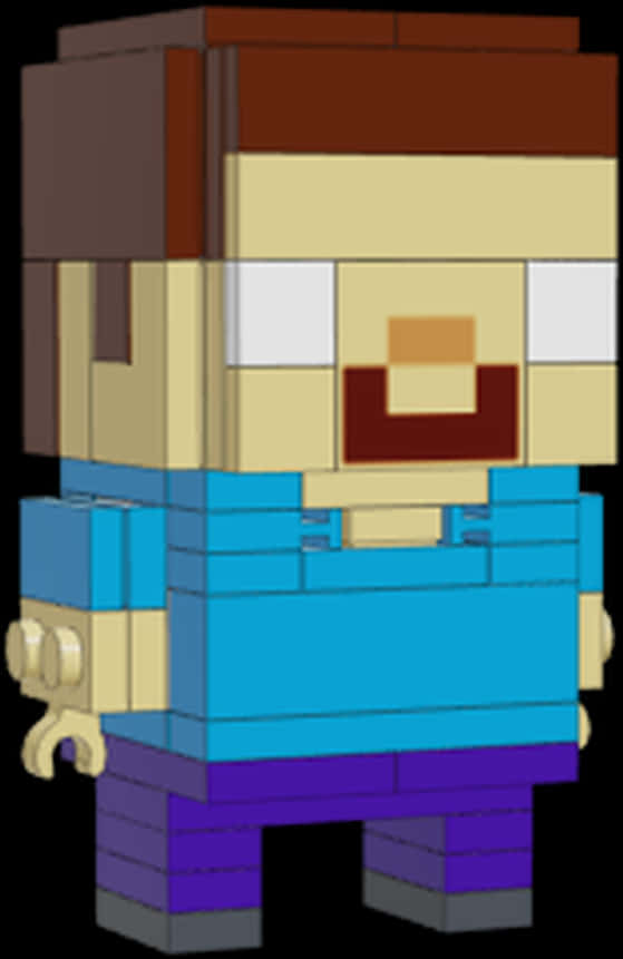 Pixelated Minecraft Character Herobrine Illustration