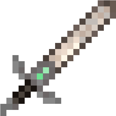 Pixelated Minecraft Diamond Sword