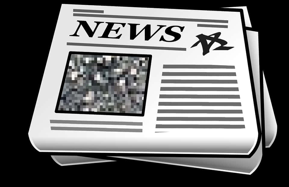 Pixelated Newspaper Image