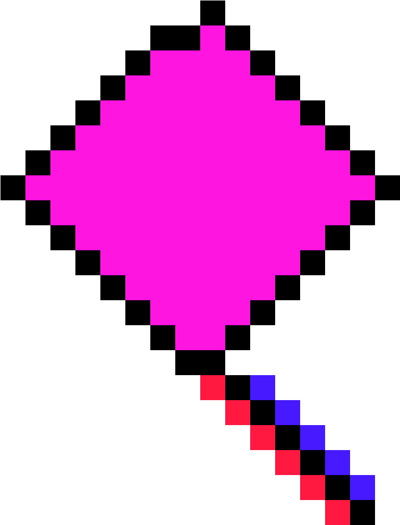 Pixelated Pink Kite