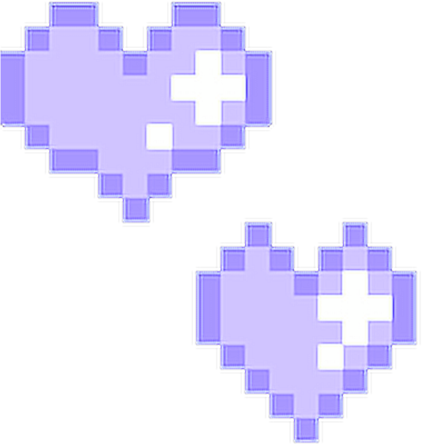 #pastel #purple #heart #hearts #aesthetic #aesthetics - Pixel Kawaii Heart, HD Png Download PNG with transparent background