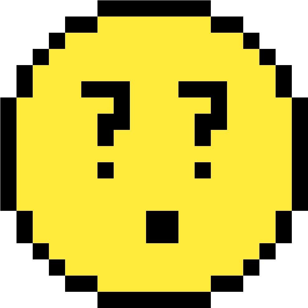 Question Face Clipart , Png Download - Spreadsheet Pixel Art Emoji, Transparent Png PNG with transparent background