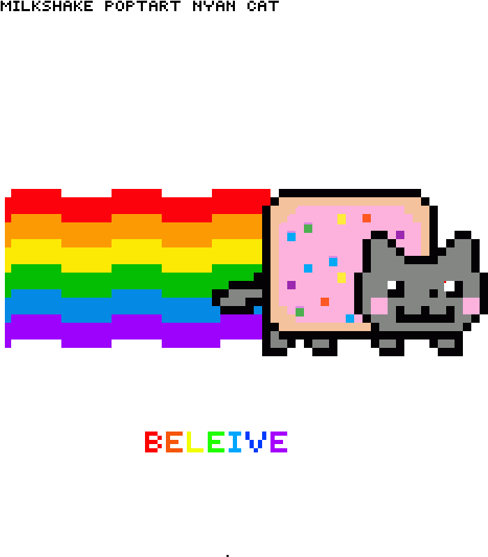 Milkshake Nyan Cat - Nyan Cat Gif Png, Transparent Png PNG with transparent background