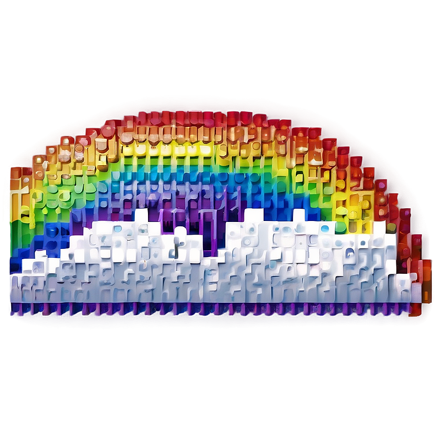 Pixelated Rainbow Png Hxh