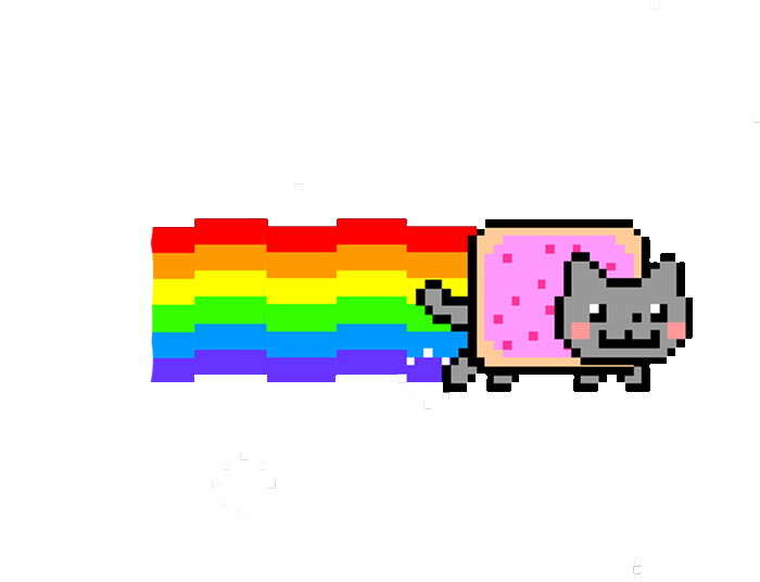 Clip Art Arcoiris Report Abuse - Nyan Cat Transparent Gif, HD Png Download PNG with transparent background