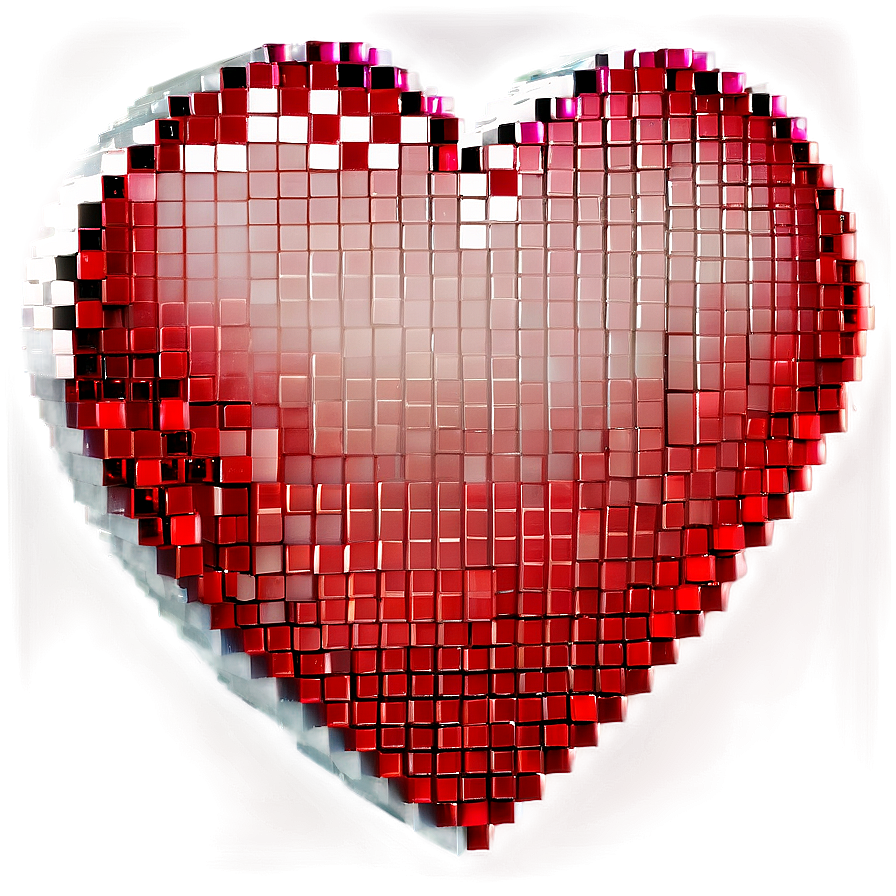 Pixelated Red Heart Png Sow52