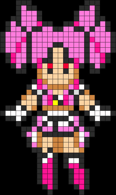 Pixelated Sailor Moon Character Art