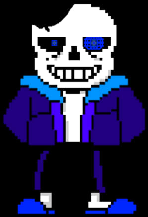 Pixelated_ Sans_ Character PNG with transparent background