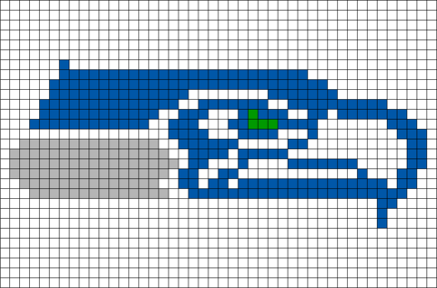 Pixelated Seahawks Logo