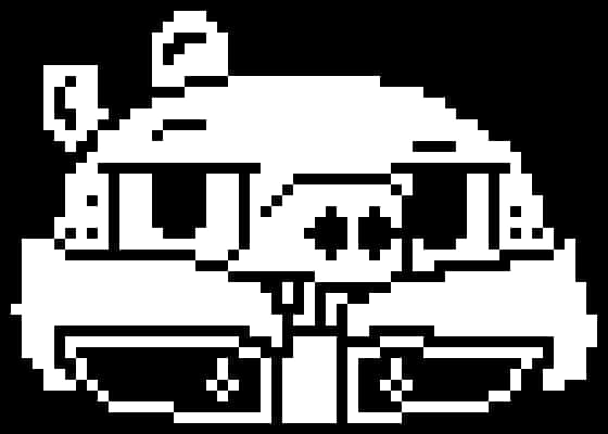 Pixelated_ Skull_and_ Crossbones PNG with transparent background