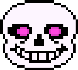 Pixelated_ Skull_ Face_with_ Pink_ Eyes