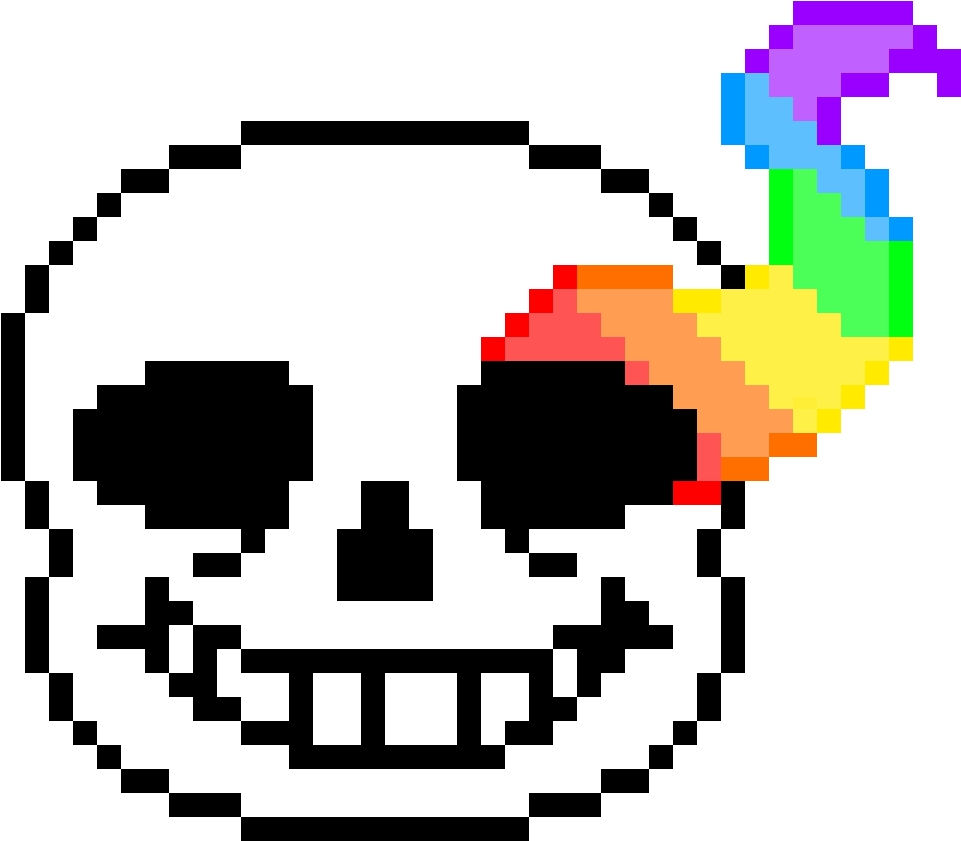 Pixelated_ Skull_with_ Colorful_ Eye