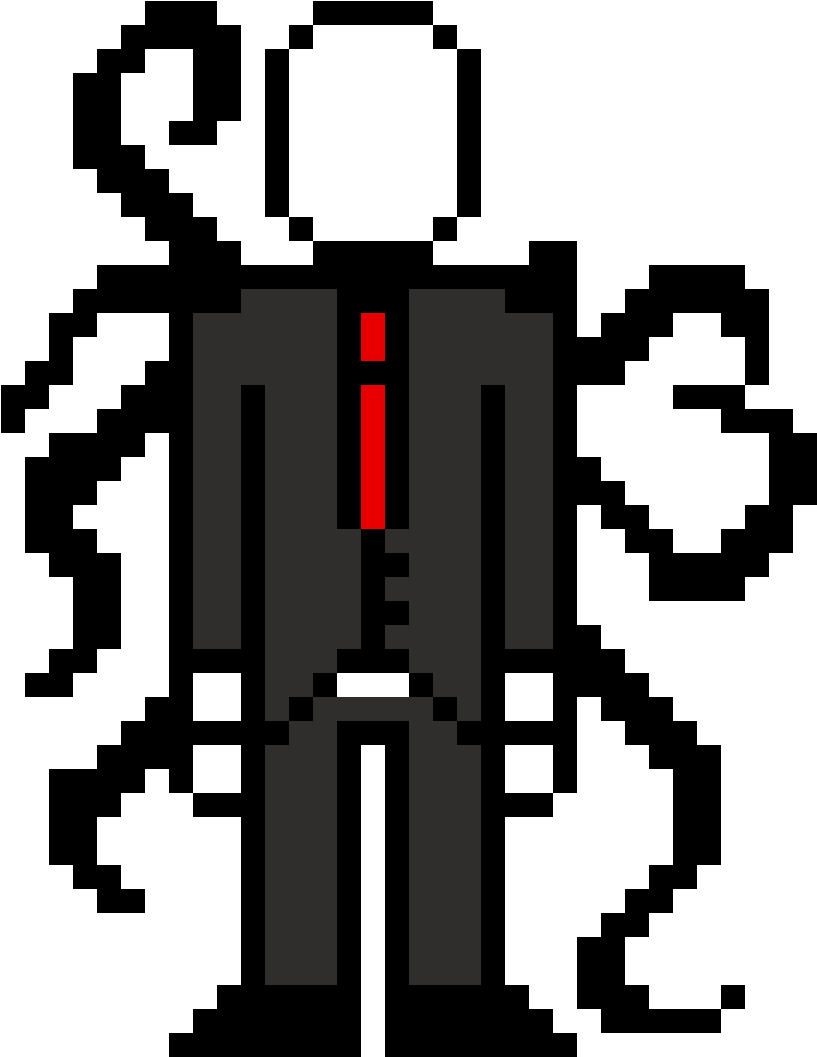Transparent Slender Man Png - Pixel Art Slender Man, Png Download PNG with transparent background