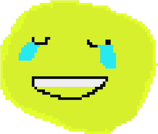 Pixelated Smiley Face Graphic PNG with transparent background
