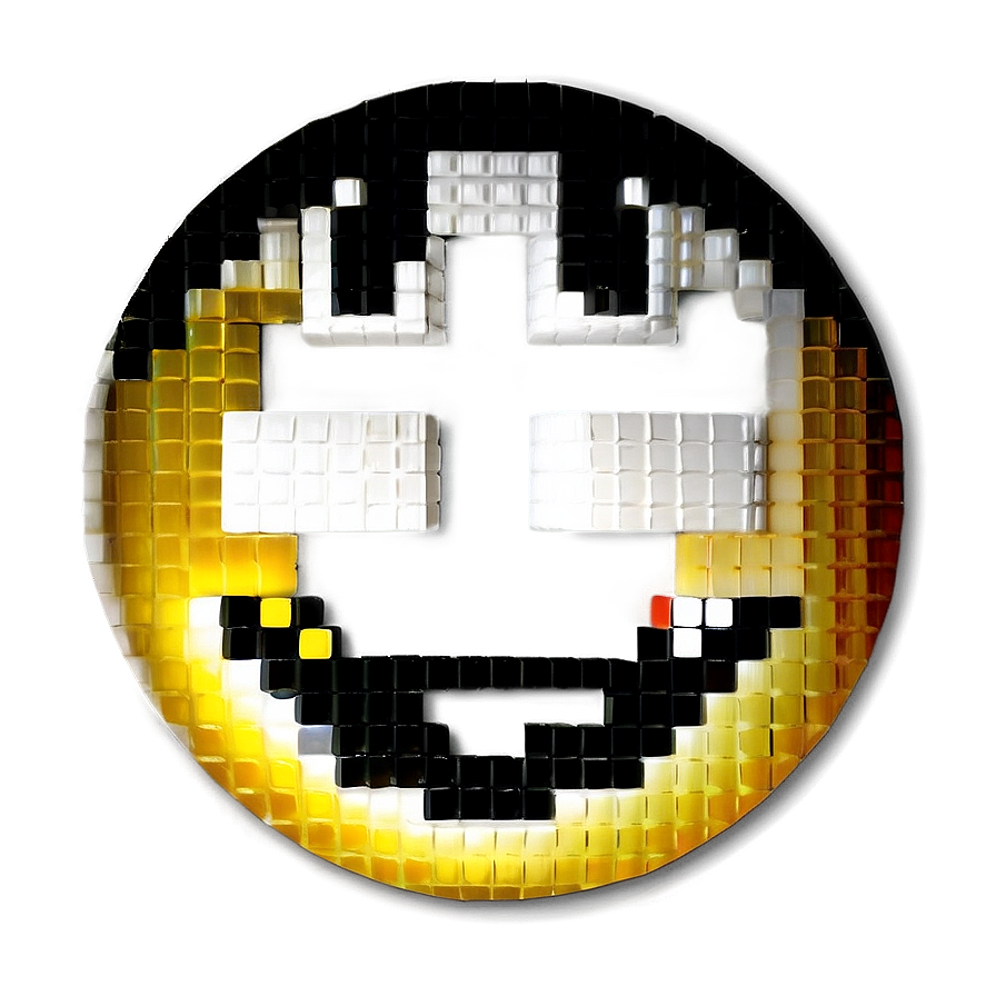 Pixelated Smiley Face Png 06112024