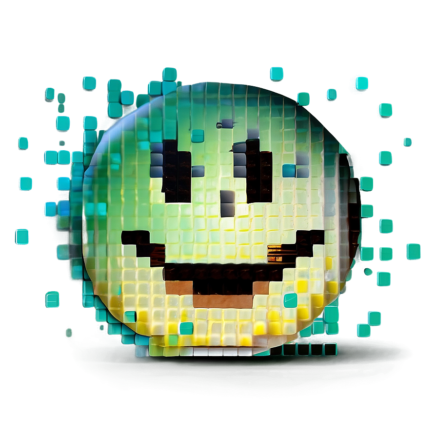 Pixelated Smiley Face PNG glf6 PNG with transparent background
