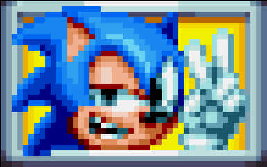 Pixelated Sonic Artwork