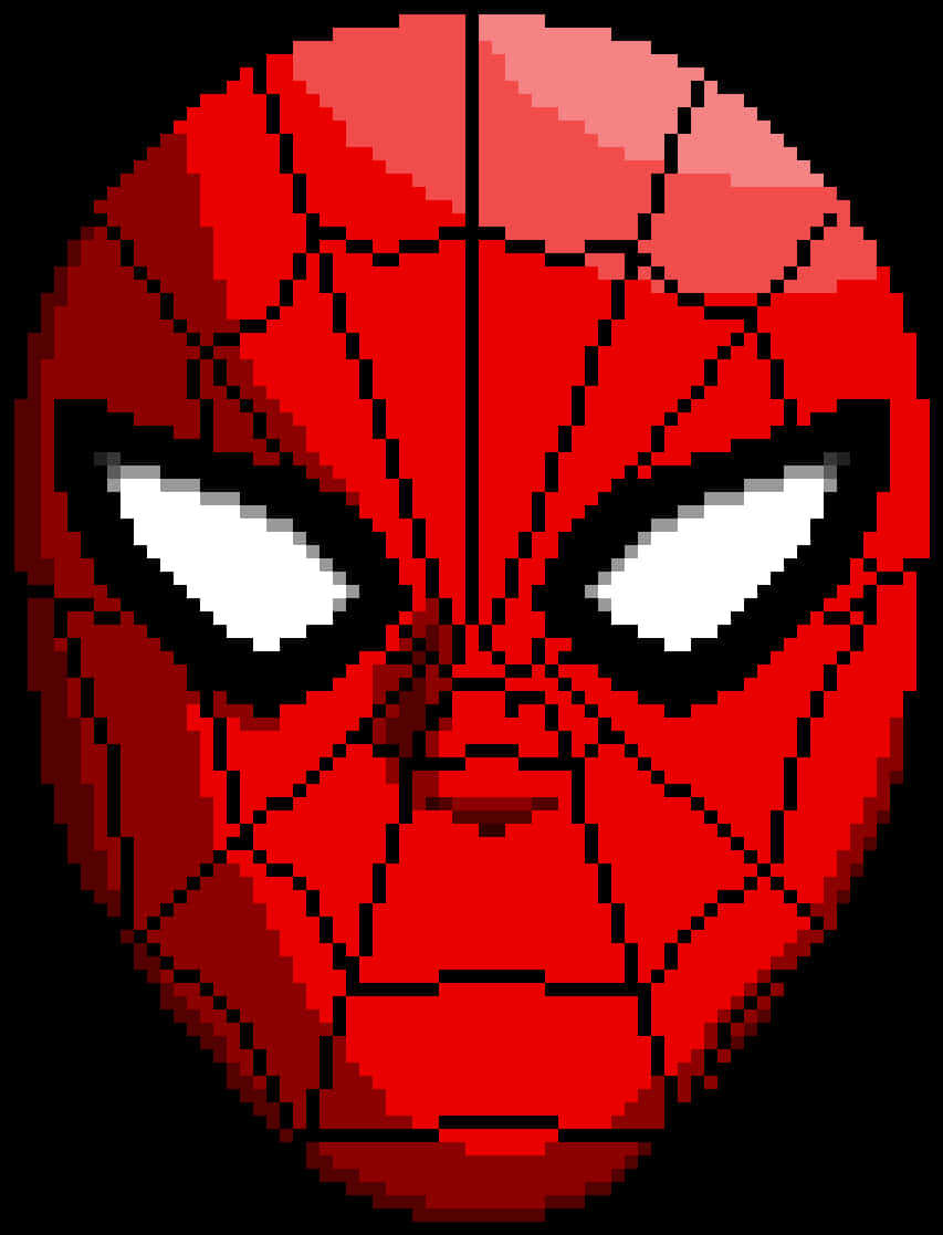 Pixelated Spiderman Mask