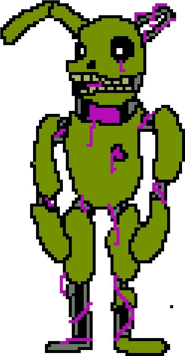 Springtrap Pixel Art, HD Png Download PNG with transparent background