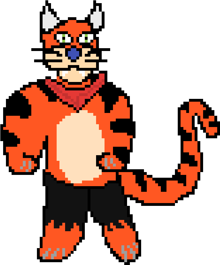 Pixelated_ Tiger_ Character_ Art