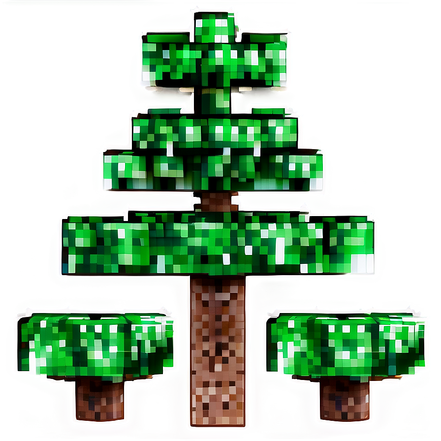 Pixelated Tree Minecraft Png Oah