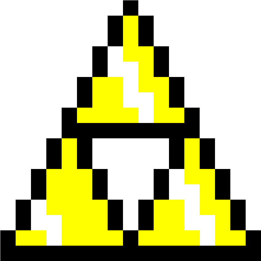 Pixelated Triforce Graphic