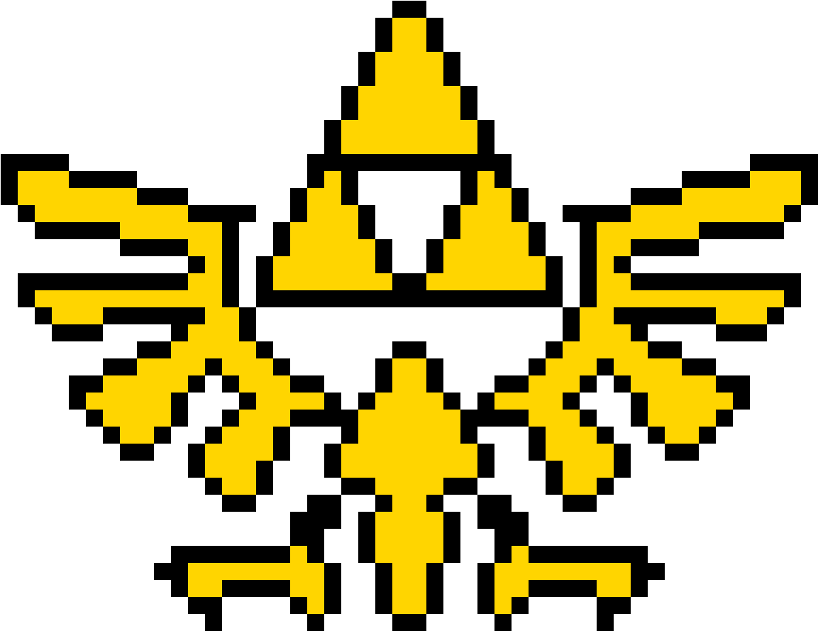 Transparent Zelda Triforce Png - Pixel Art Zelda Triforce, Png Download PNG image with a transparent background, free high-resolution download