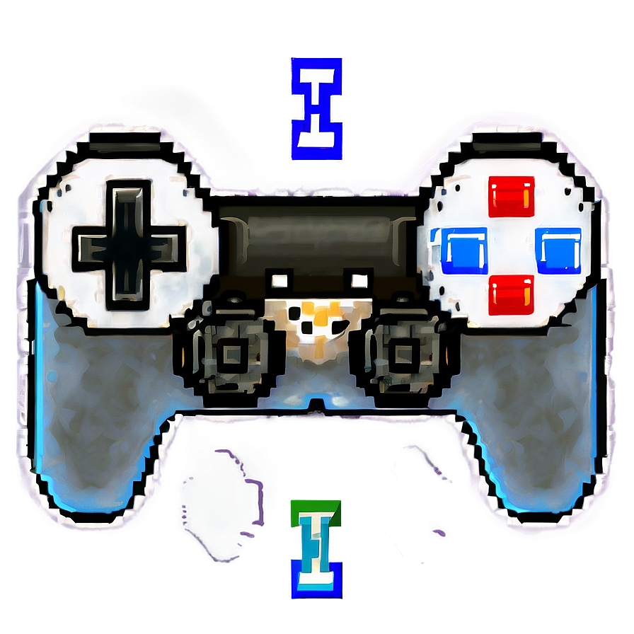 Pixelated Video Game Controller Png Eyp