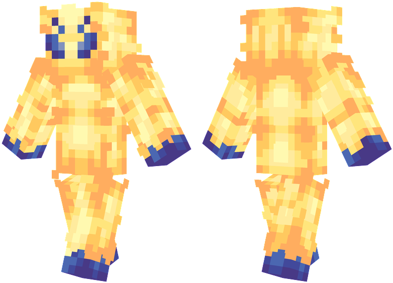 Pixelated Yellow Armor Character