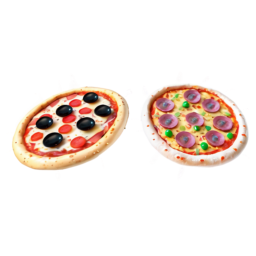 Pizza Cartoon Character Set Png 24