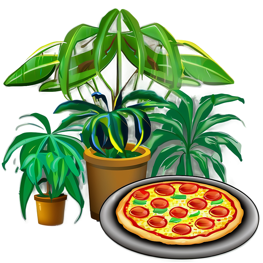 Pizza Cartoon In Jungle Png 06272024