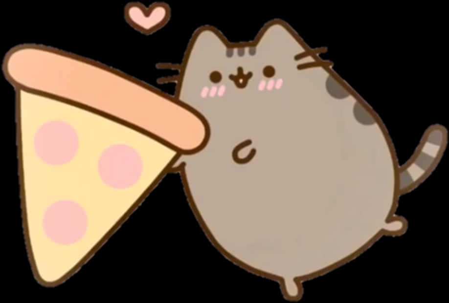 Pizza Clipart Kawaii Pusheen - Pusheen The Cat With Pizza, HD Png Download PNG with transparent background