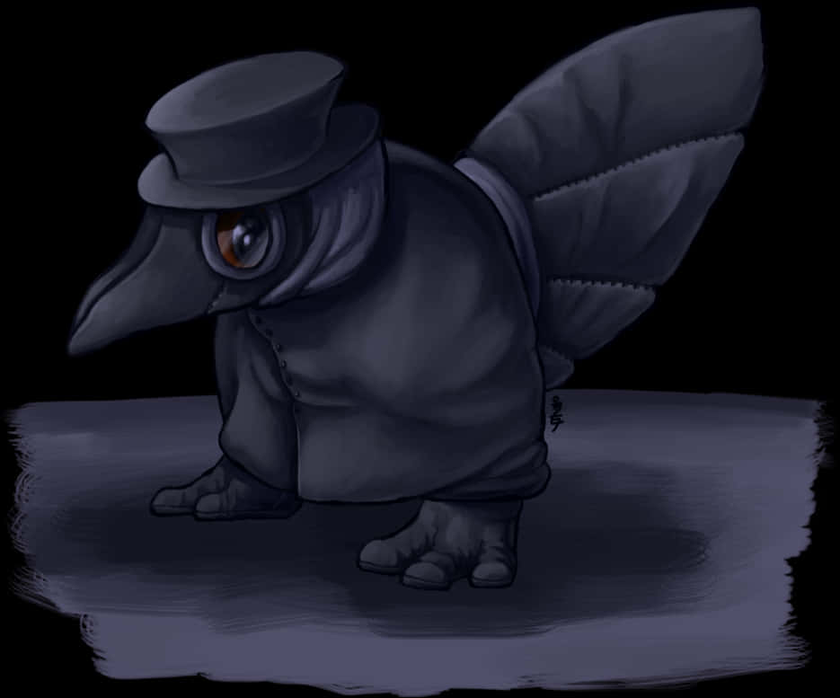 Plague Doctor Bird Cartoon