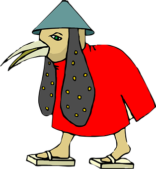 Plague Doctor Cartoon Character PNG with transparent background