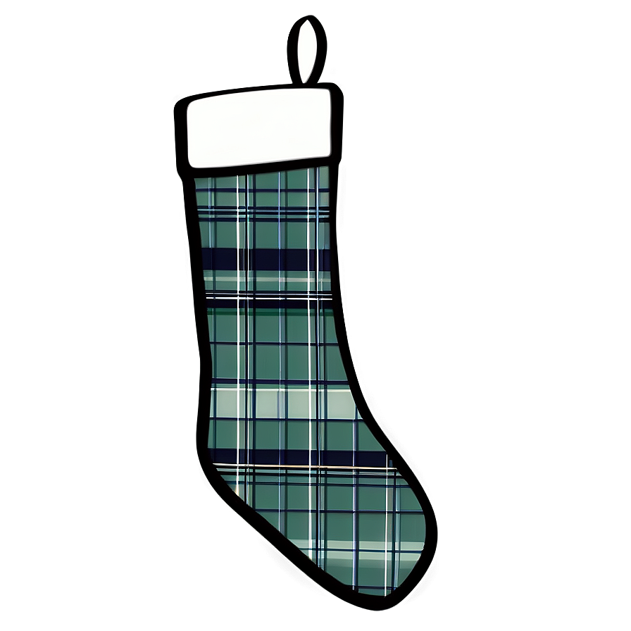 Plaid Christmas Stocking Png 38