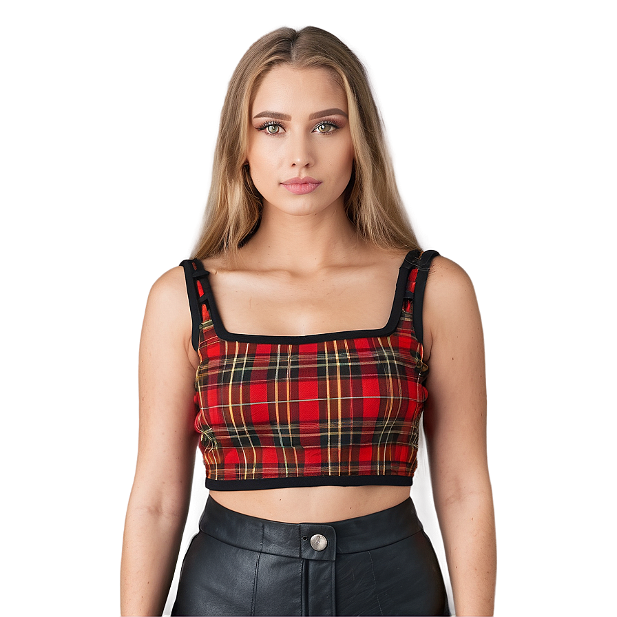 Plaid Crop Top Png Itq60