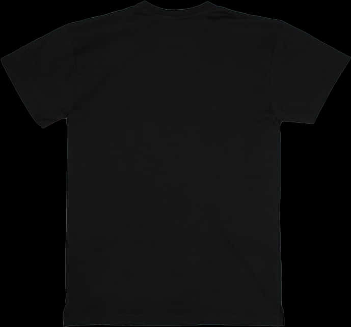 Plain Black T Shirt Back View