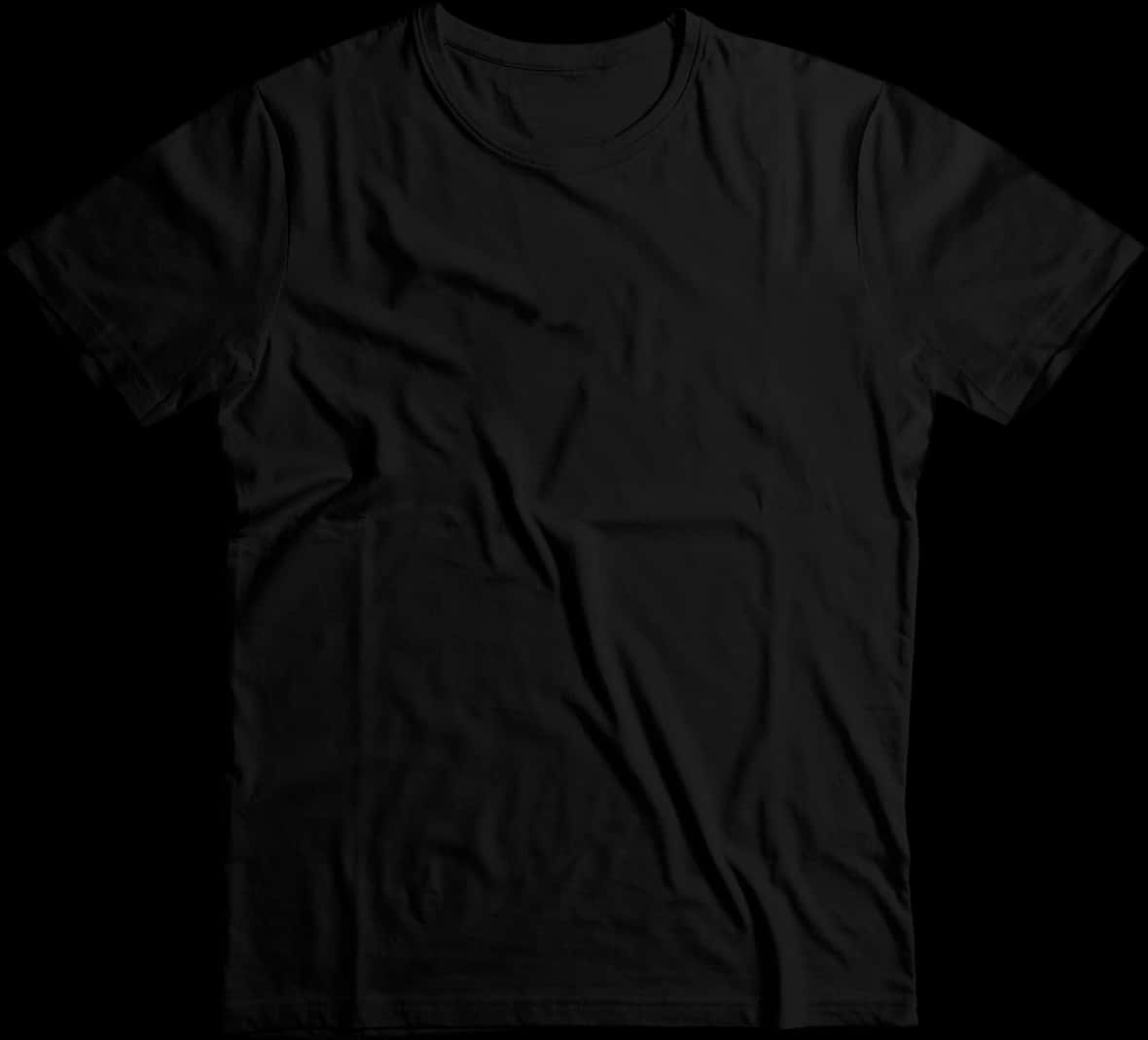 Plain Black T Shirt Mockup PNG with transparent background