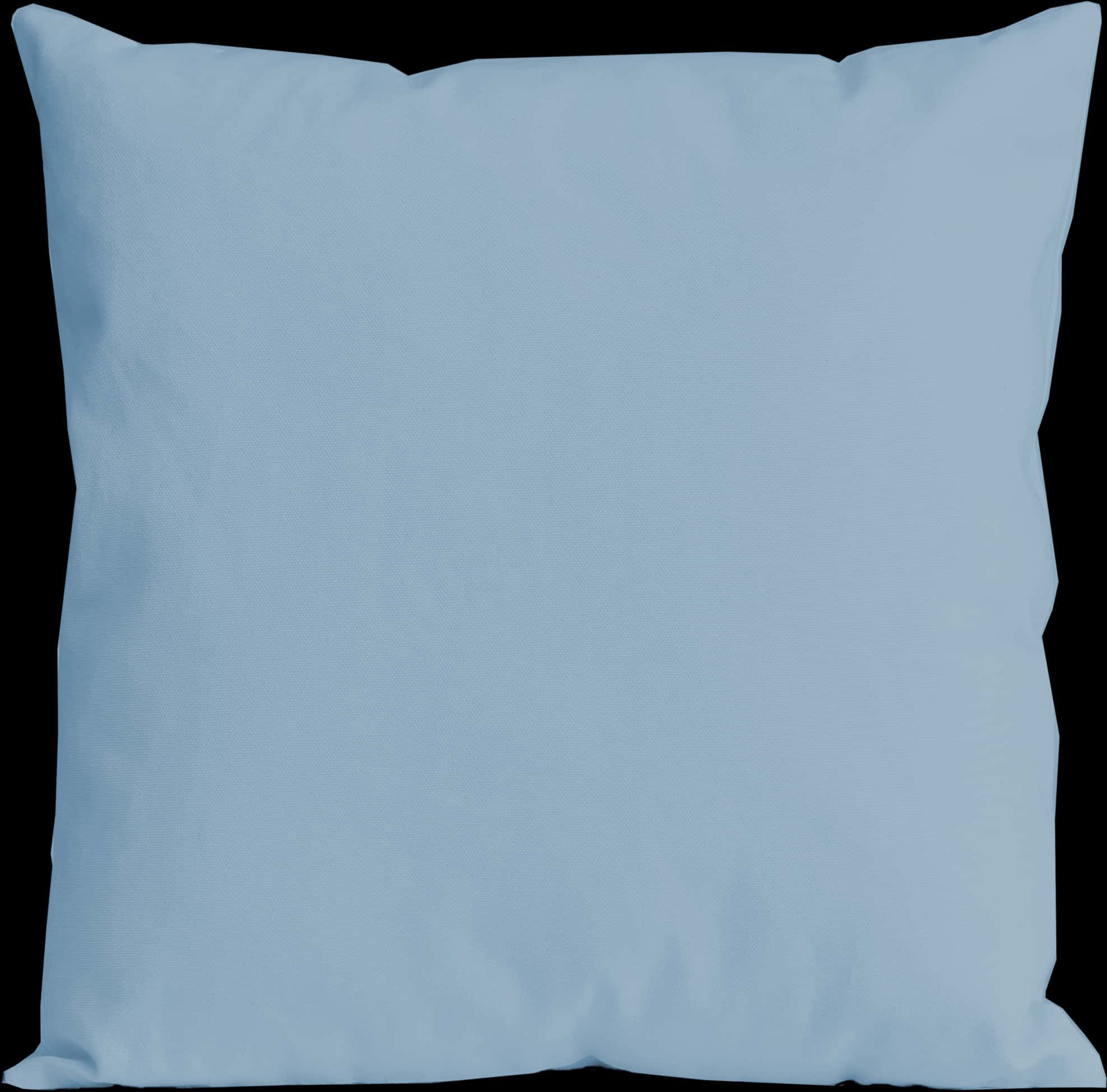 Plain Blue Pillowon Black Background