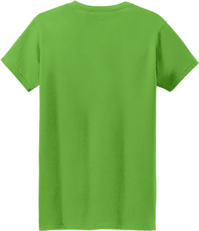 Plain Green T Shirt Back View