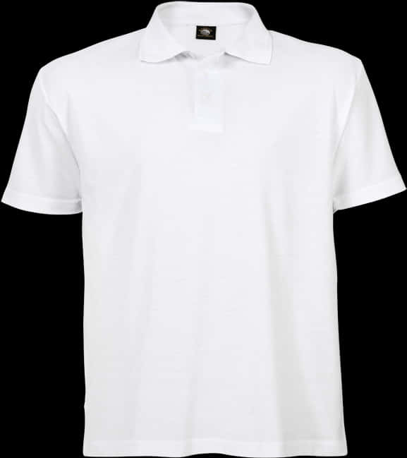Plain White Polo Shirt PNG with transparent background